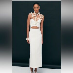 ILA. Nadia strapless cutout midi dress